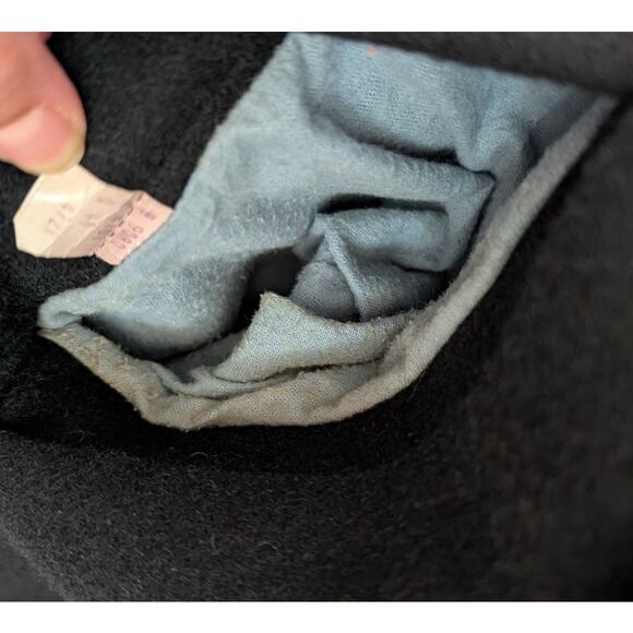 Vtg Spiewak Black Peacoat Mens 46 Wool Naval Double Breasted Golden Fleece Coat - Picture 11 of 12